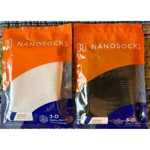 NanoSocks Compression Socks 3D Nano-Weave Technology White & Black Size 2 For Im